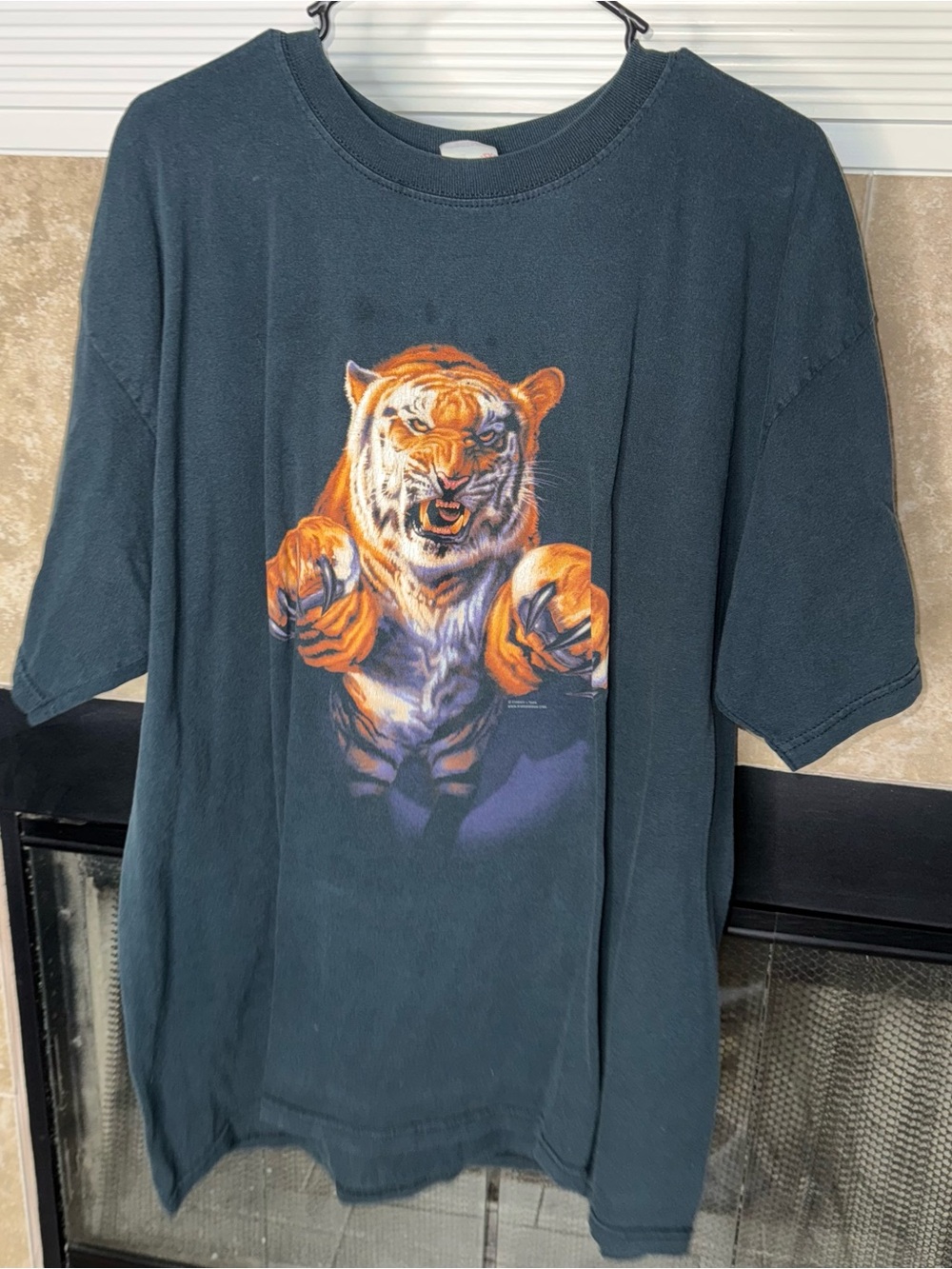 Vintage Humanitees Bengal Tiger Nature Wildlife Graphic Tee Shirt Anvil tag 2XL